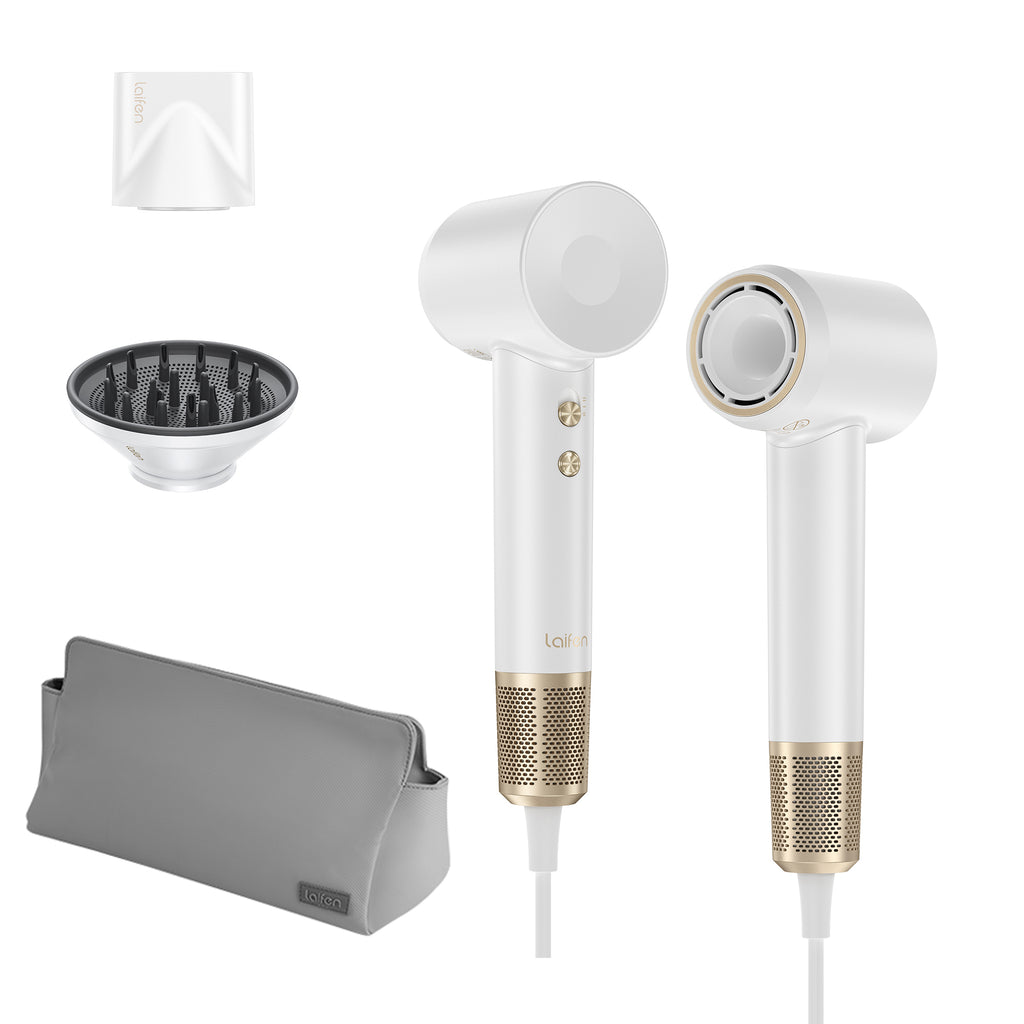 Laifen Swift Premium Gold White Hair Dryer with Accessories